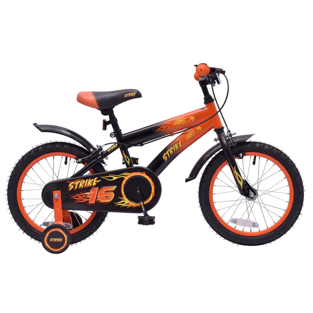 16-Zoll-Strike-Fahrrad in Orange und Schwarz