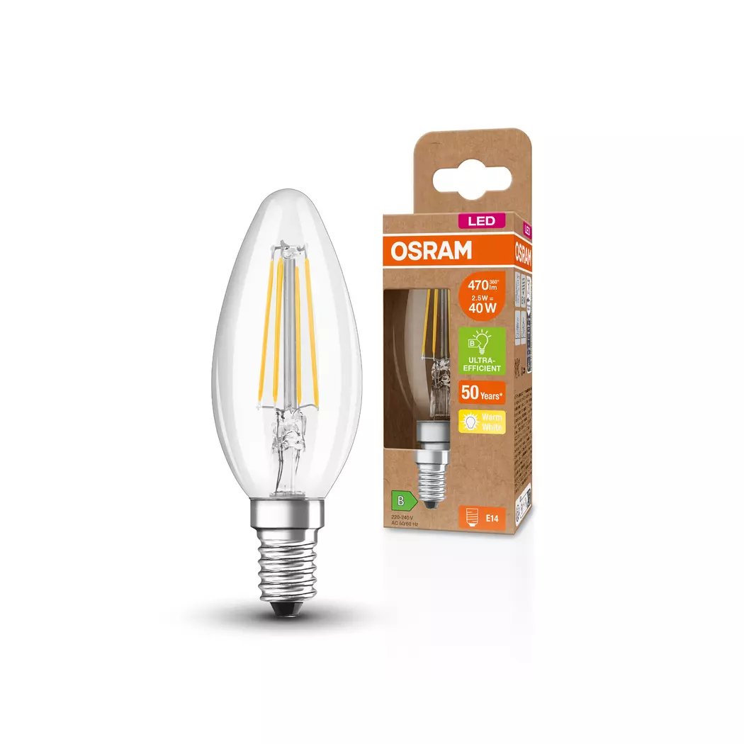 LED-Kerze E14/2,5 Watt/Energie B