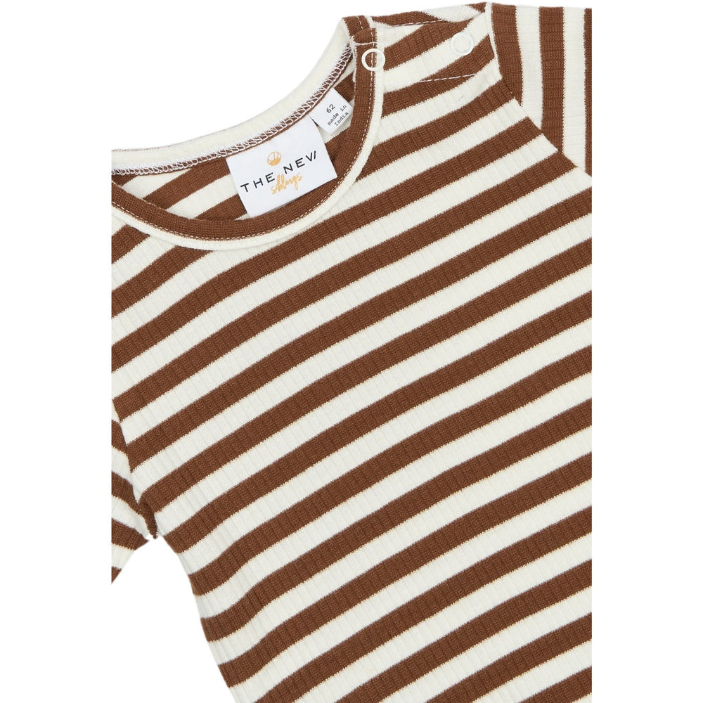 Køb THE NEW Siblings Toffee Striped Fro L_S Rib Tee
