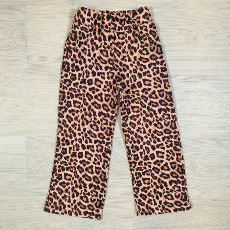 New straight up leopard pants - beige