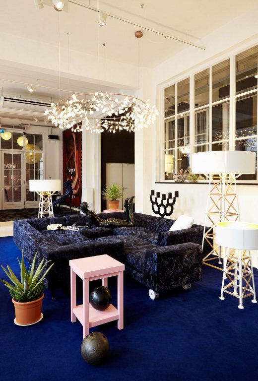 Moooi Construction vloerlamp medium wit hout