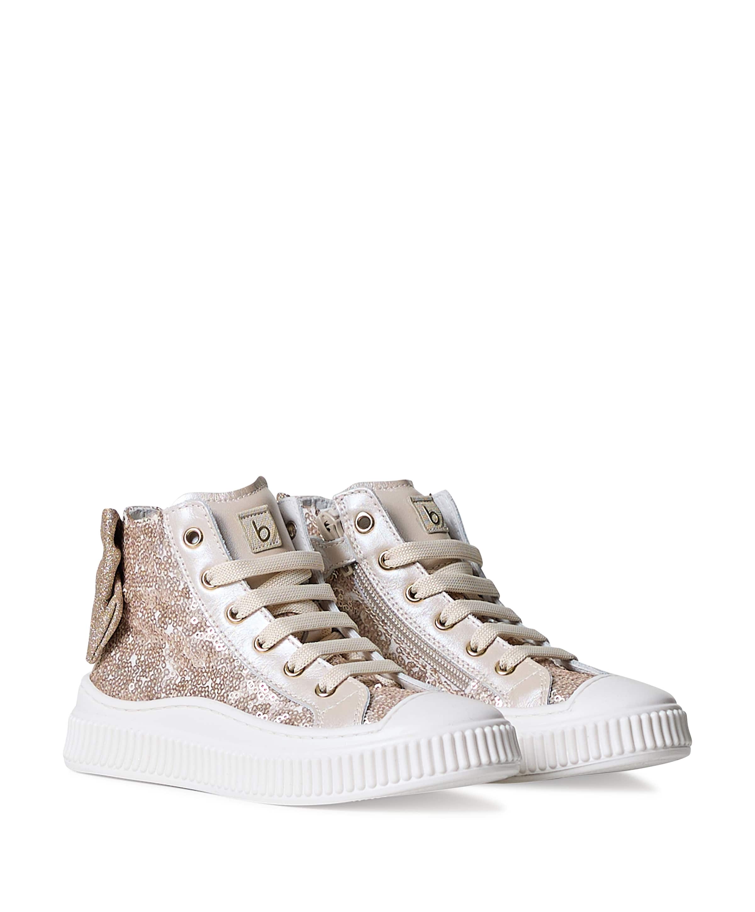 Beberlis meisjes veterschoenen beige