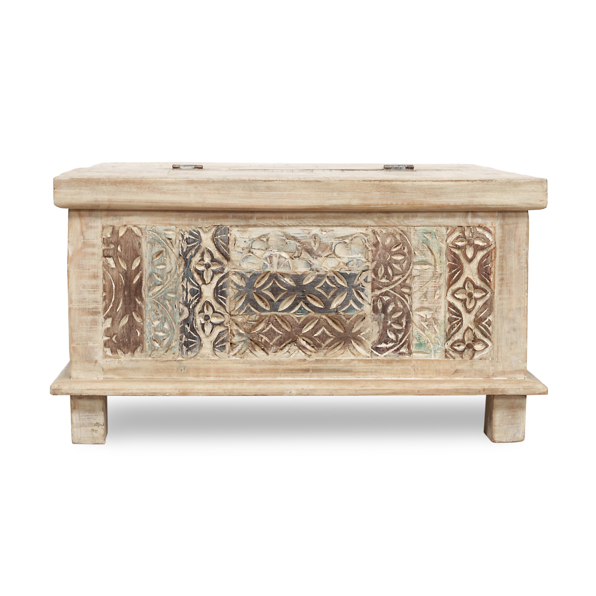 Couch-Box 'Sharina', antikweiß, T 73 cm, B 73 cm, H 40 cm von fischer's lagerhaus