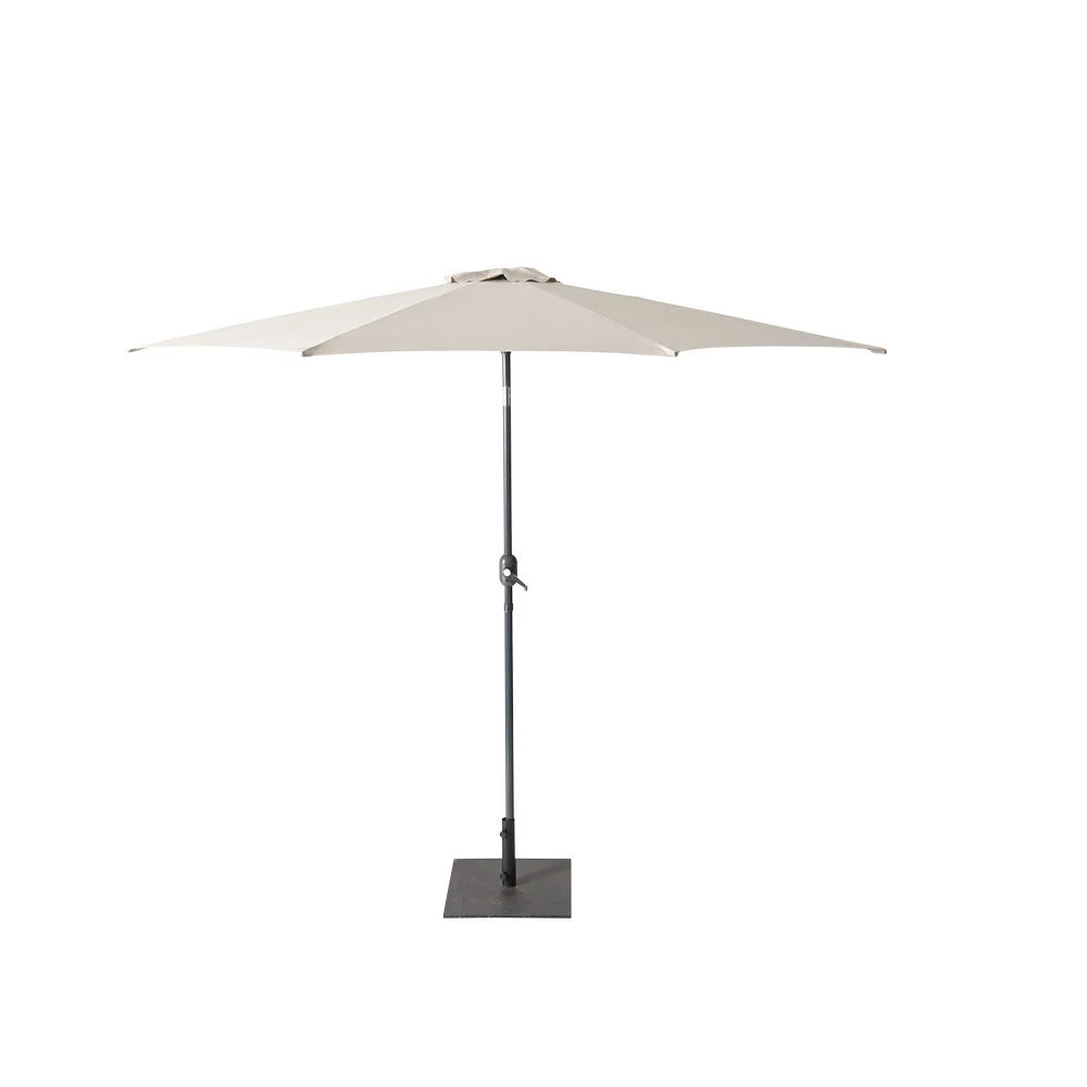 Parasol de jardin rond Tiago inclinable taupe Ø.300 x H.245 cm