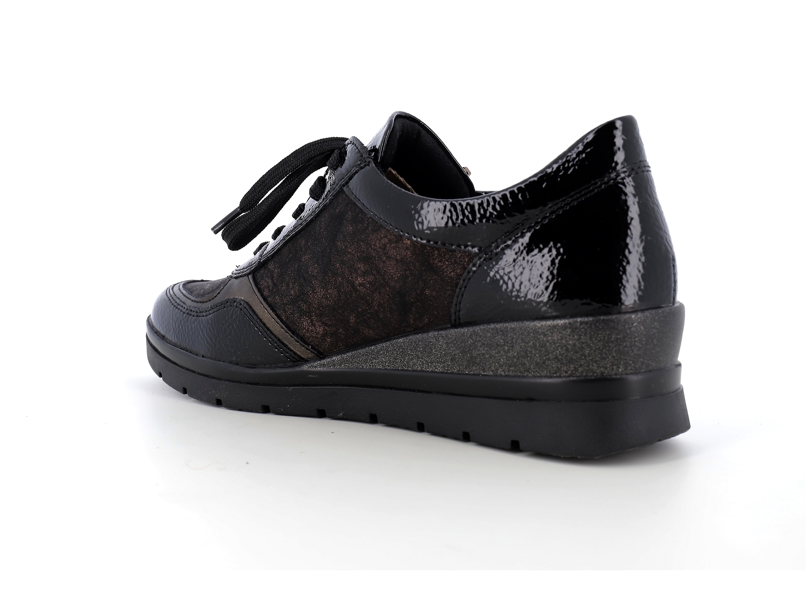 Remonte-R0701 Matières combinées Noir Bronze