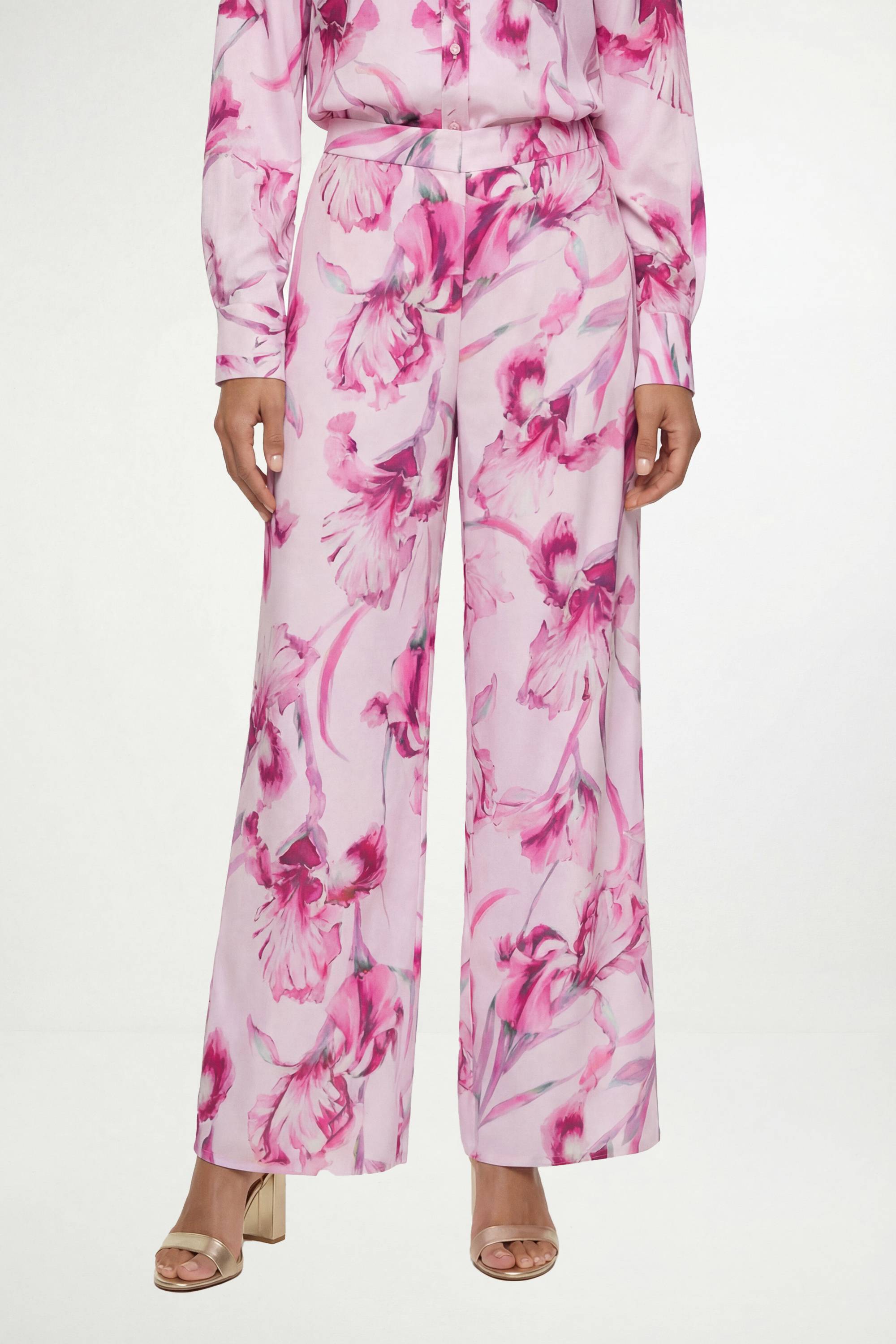 Wallis Pantalon Large En Satin À Imprimé Floral