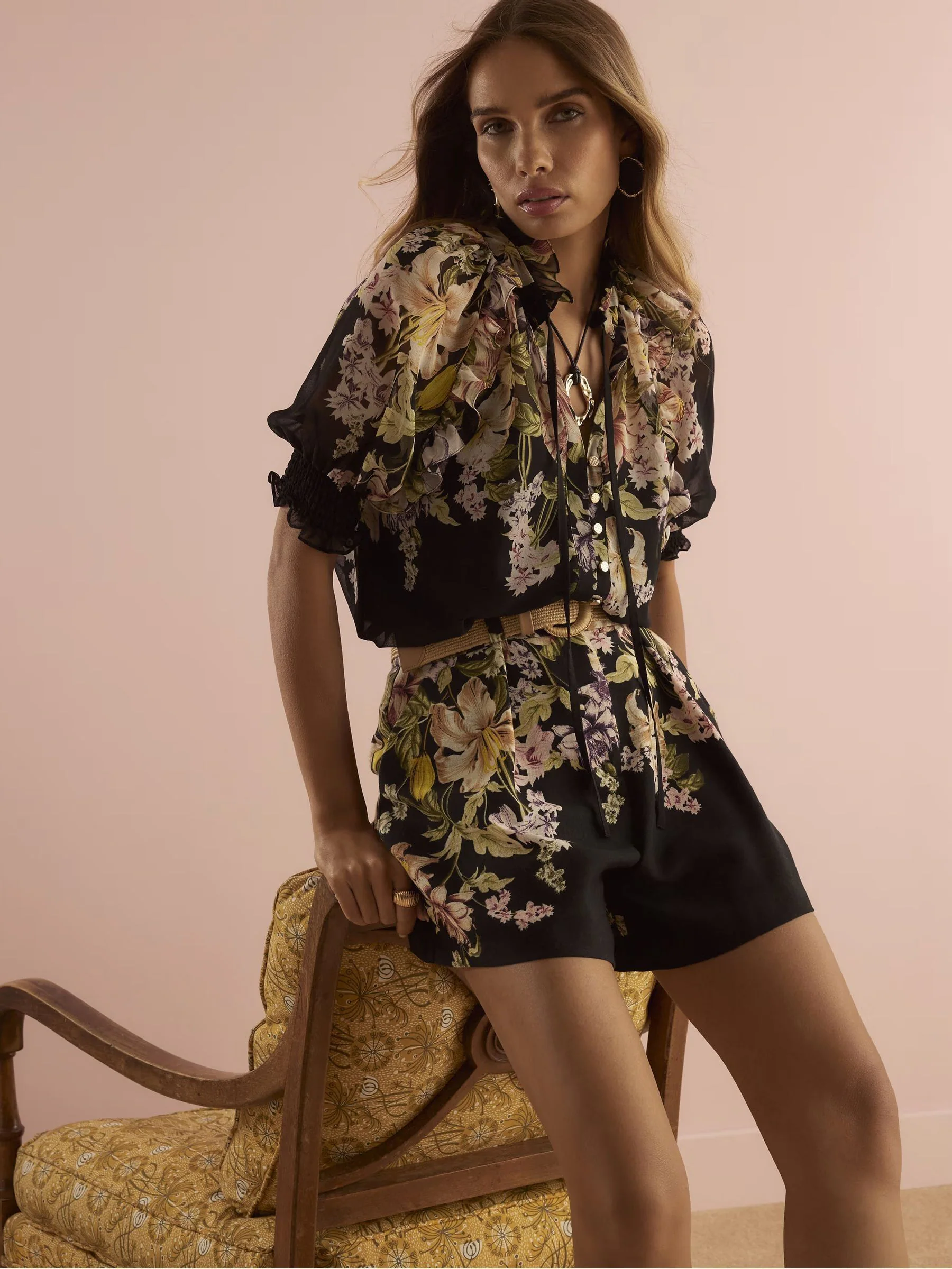River Island Floral Print Shorts