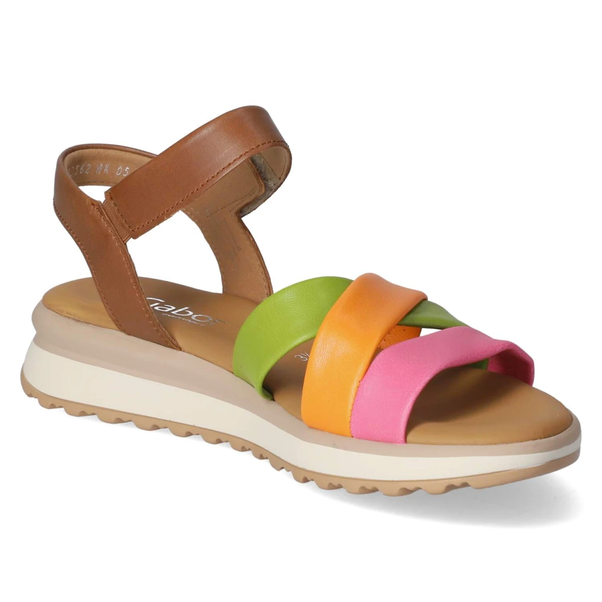 GaborSandalen - pink/gree/oran/cam