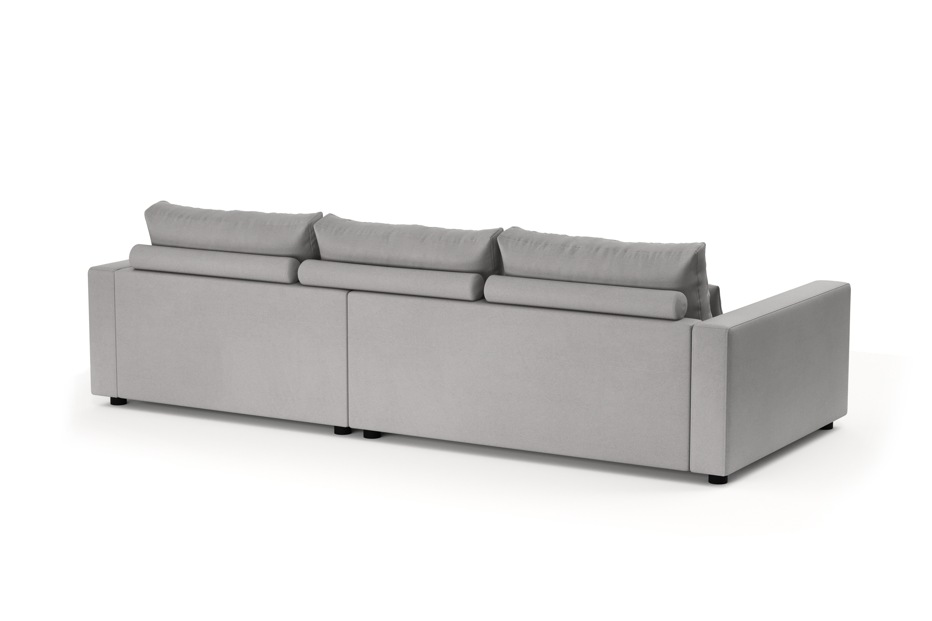 Ecksofa NAEL rechts hellgrau