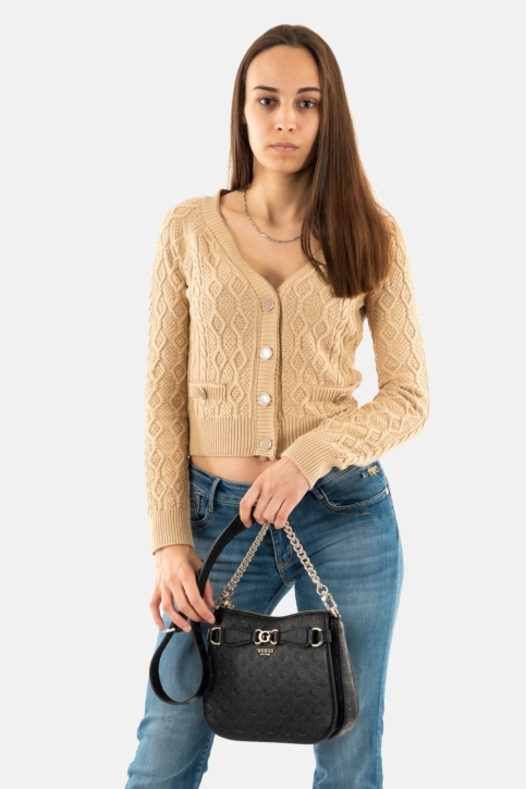 Sacs à main guess jeans arlena logo crossbody hobo blo black logo