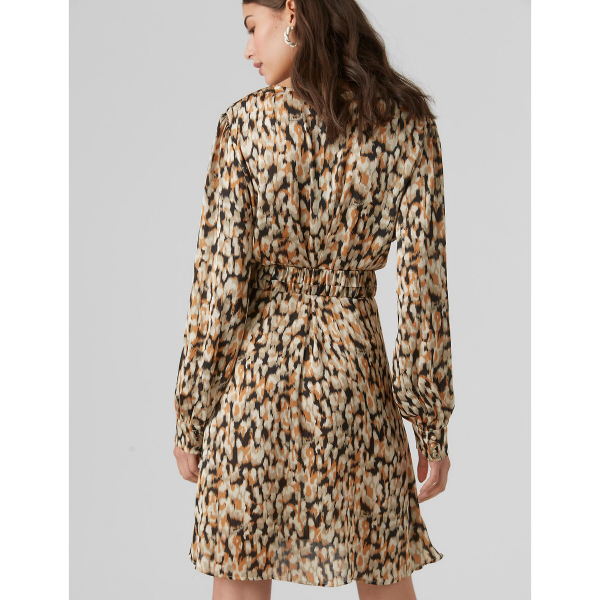 VERO MODA<br>Vestido curto estampado, cinto