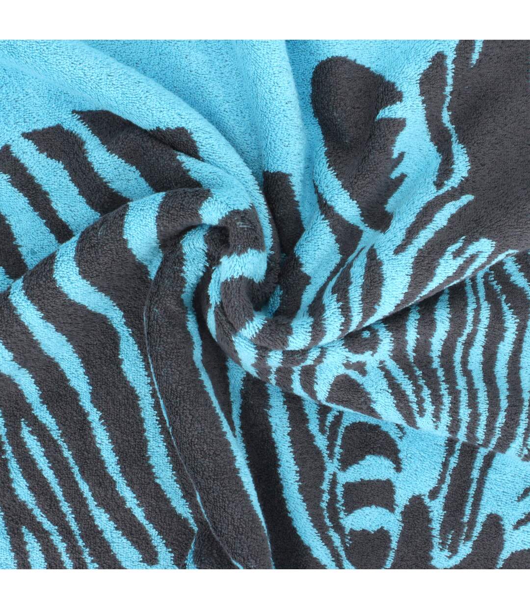 Drap de plage 75x150 cm KENYA Bleu Zèbre