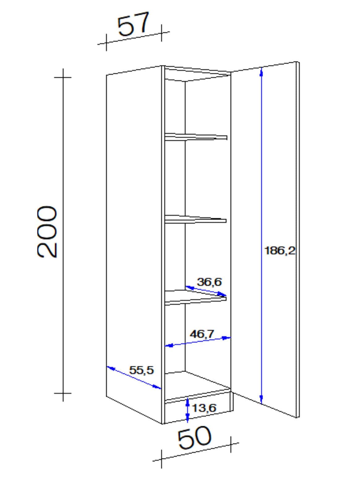 Geschirrschrank Wito Weiß