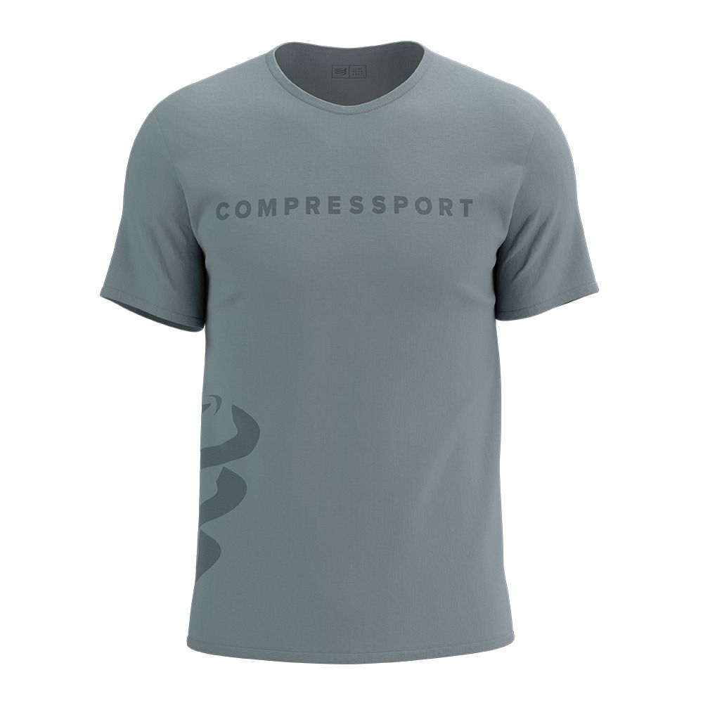 Compressport LOGO SS - Maillot Homme alloy/steel gray