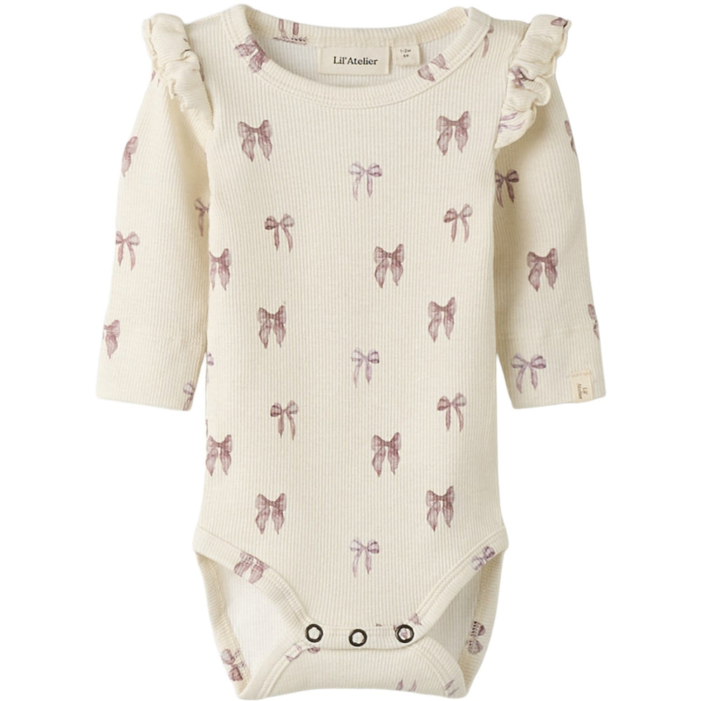 Køb Lil'Atelier Turtledove Bow Nbfgavo Eko Ls Slim Body Lil Noos