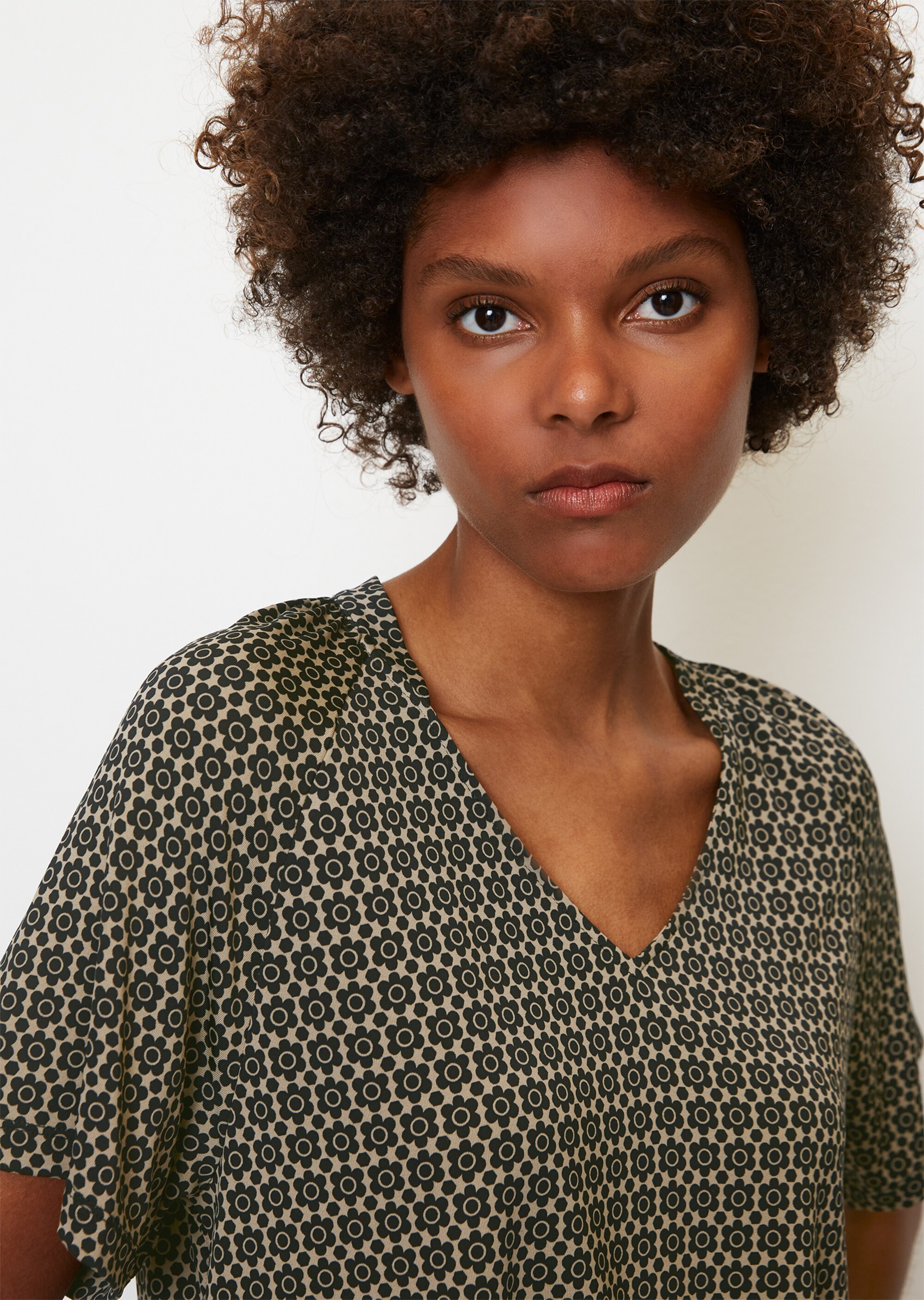 Jersey-Blusen-Shirtmit Allover-Print