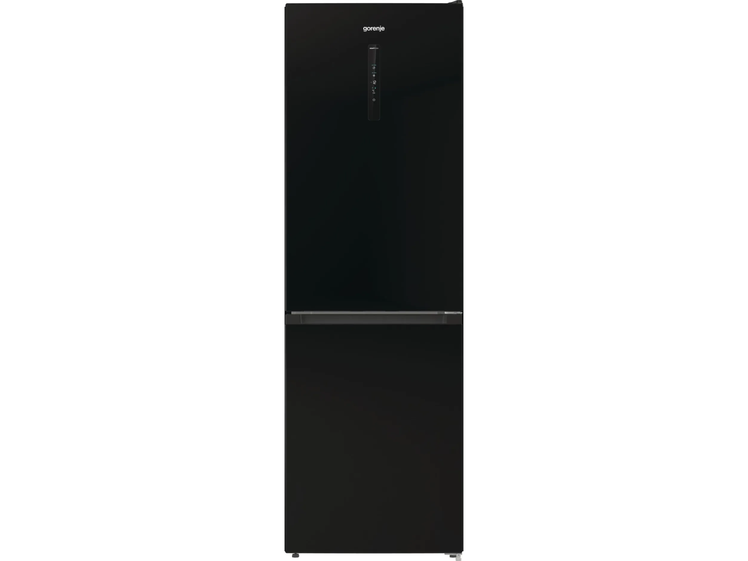 Gorenje NRK6192ABK4 - Køleskab/fryser - bund-fryser - bredde: 60 cm - dybde: 59.2 cm - højde: 185 cm - 300 liter - Klasse E - sort