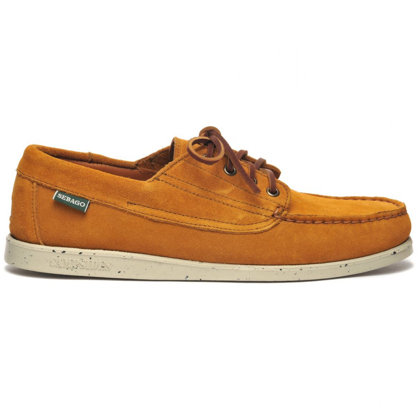 ASKOOK ROCKY YELLOW GOLDEN TURTLEDO-Mocassin en daim semelle caoutchouc recyclé 30% pour homme