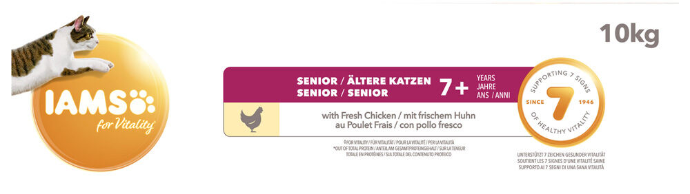 IAMS Mature - Kattenvoer - 10 Kilogram - kalkoen, kip