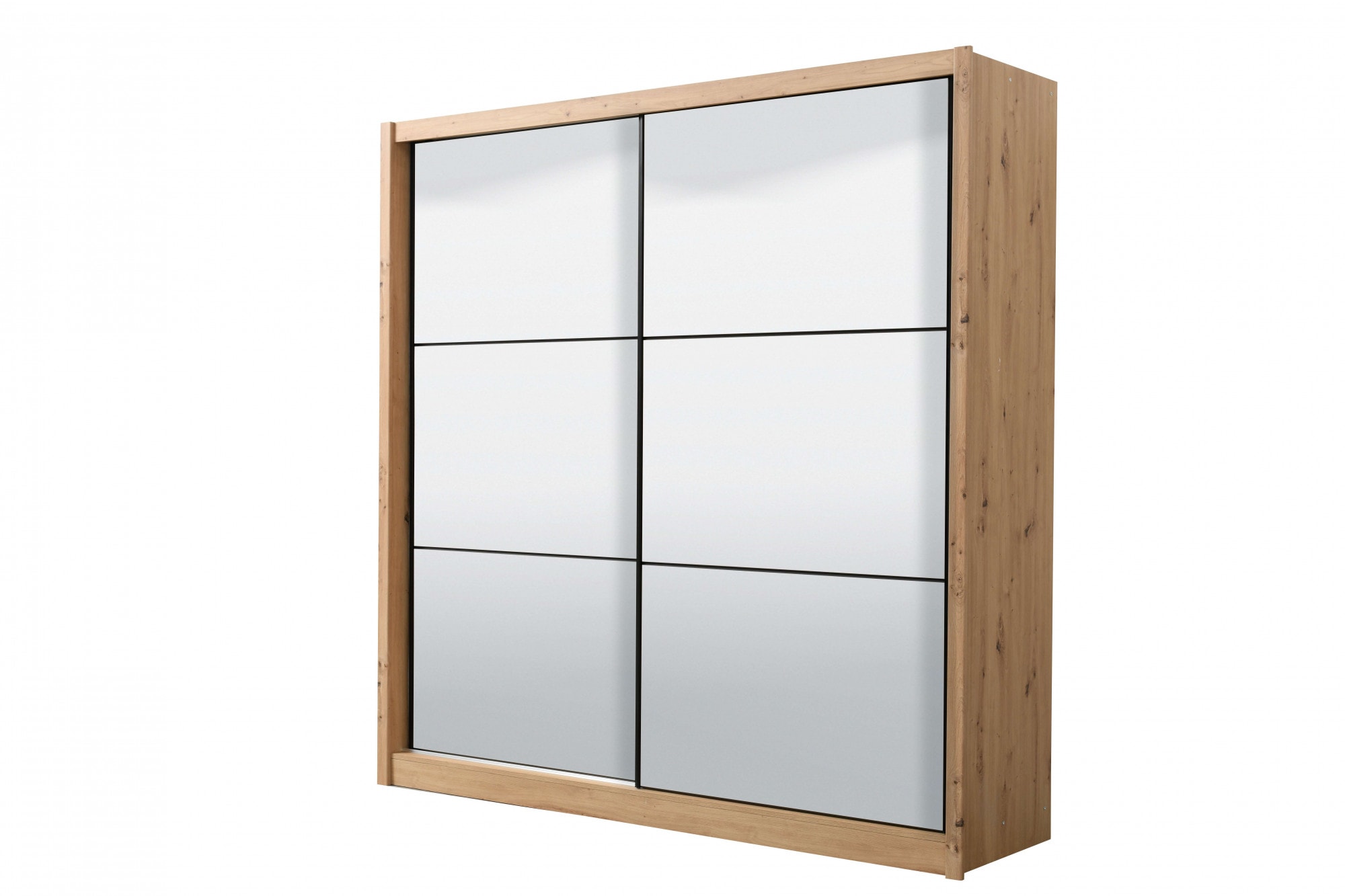 INOSIGN Schwebetürenschrank »Navara Kleiderschrank mit Spiegel Wäscheschrank« mit kompletter Spiegelfront, FSC®-zertifiziert, 213,5x215,5x61cm