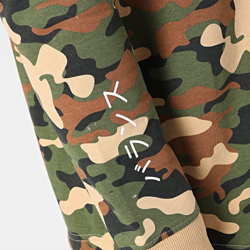 Veste A Capuche DP Kai Vert Kaki Beige Camouflage