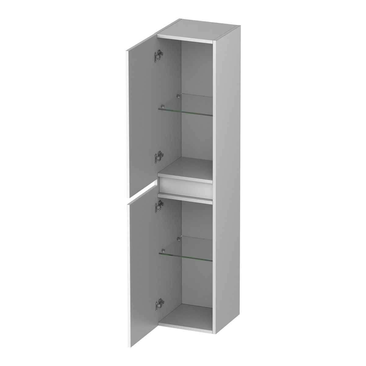 Brauer Joy Wavy hoge kast ribbelfront 160cm wit mat