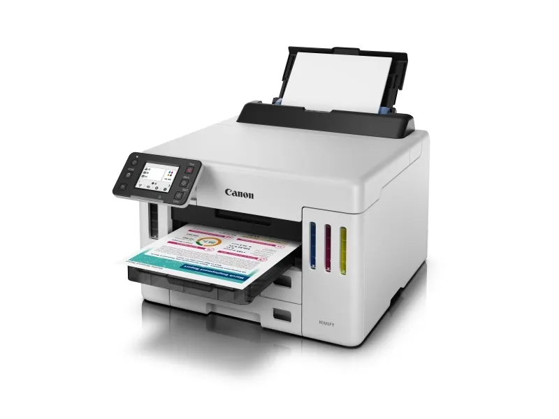 Canon MAXIFY GX5550 - Printer - farve - Duplex - blækprinter - ITS - A4/Legal - 600 x 1200 dpi - op til 24 ipm (mono) / op til 15.5 ipm (farve) - kapacitet: 600 ark - LAN, Wi-Fi(n), USB 2.0
