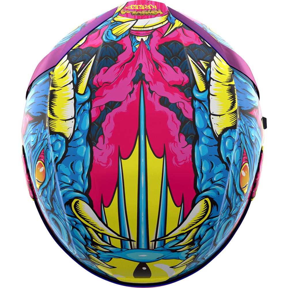 Icon - Casque Airform Mips® Kryola Kreep™ Bleu / Rose / Jaune