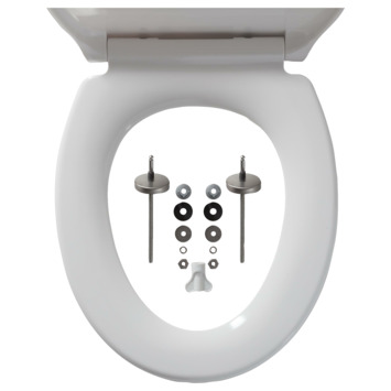 Tiger WC bril Speckels Duroplast Zwart-wit