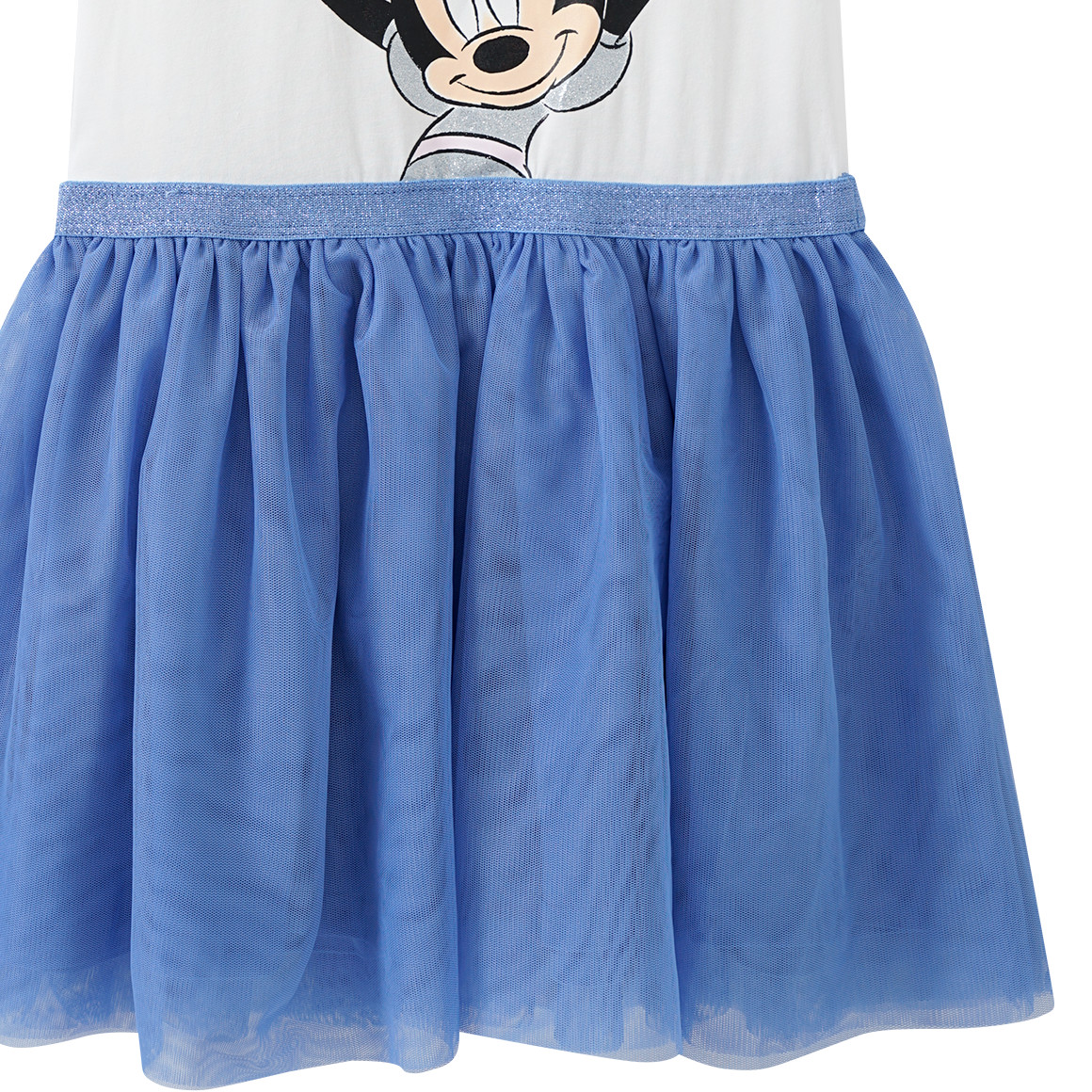 Topolino Minnie Maus Kleid mit Tüllrock weiss / blau