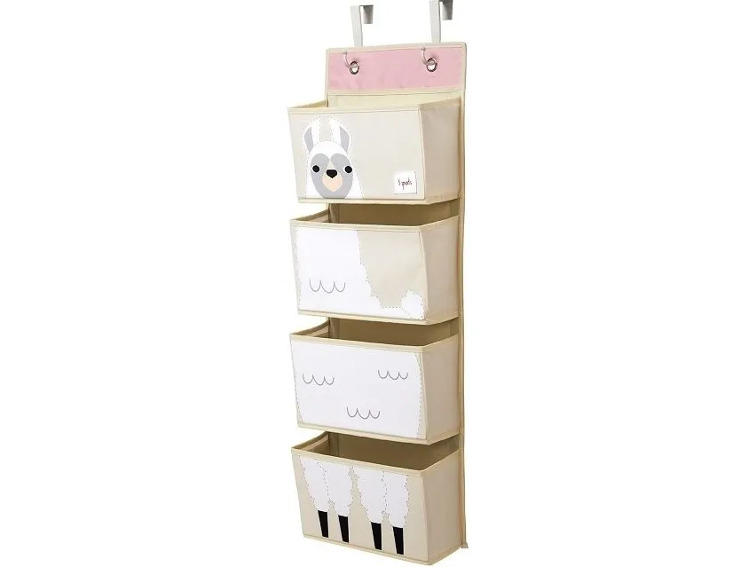3 Sprouts Vægophæng med lommer (Wall Organizer), Llama