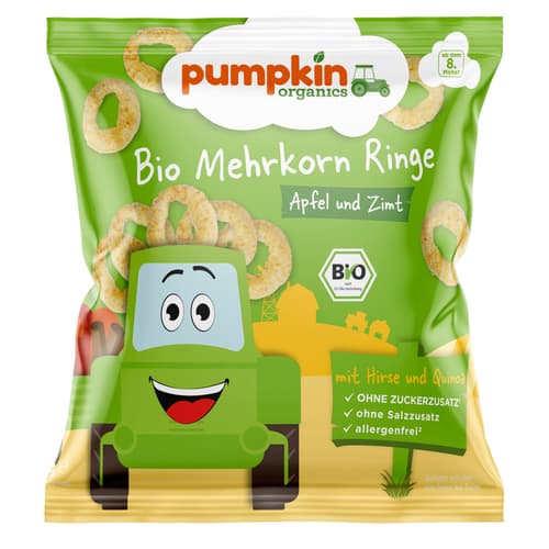 Pumpkin Organics BIO Mehrkorn Ringe Apfel & Zimt