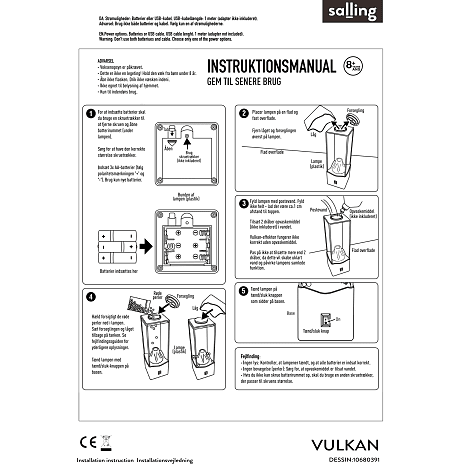 Salling vulkan børnelampe - farveskift