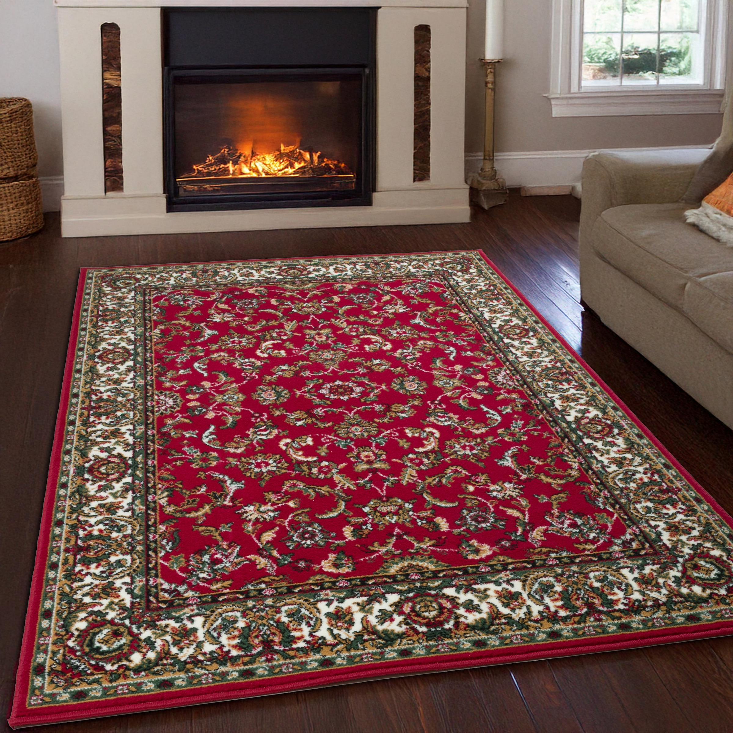 GOODproduct Teppich »Ezzo, mit Bordüre, Kurzflor, Made in Belgium« rechteckig 7 mm Höhe Orient-Optik, Teppich,  Wohnzimmer, Esszimmer, Schlafzimmer