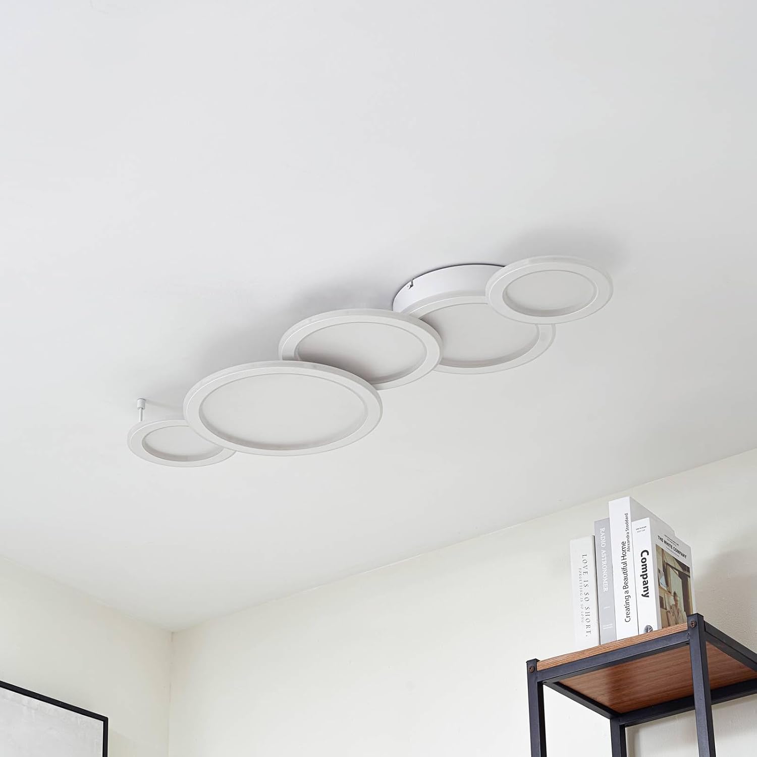 Lucande LED Deckenleuchte Diala dimmbar (Modern) in Weiß (5 flammig,) - Lampe Deckenlampe Wohnzimmerleuchte