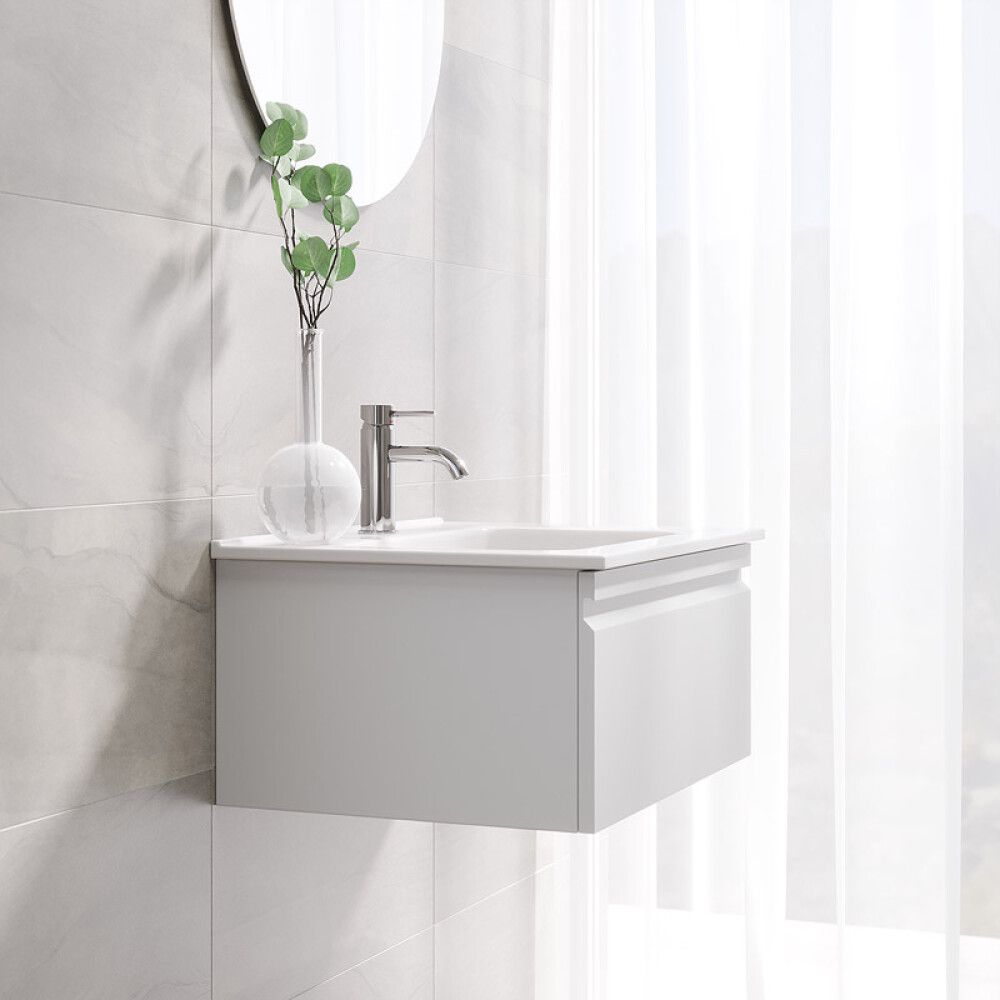 BADEROMSMØBEL CAMARGUE IQ+ FRONT HVIT MATT 60CM
