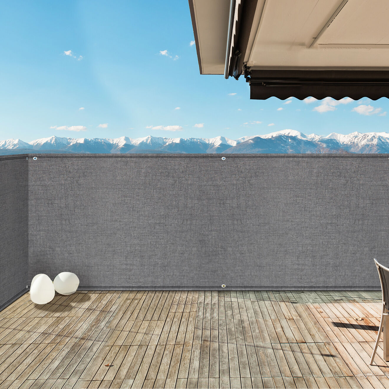 Pratik Garden Brise vue Occultation gris - 1.5x10 m
