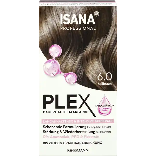 Plex dauerhafte Haarfarbe 6.0 Hellbraun