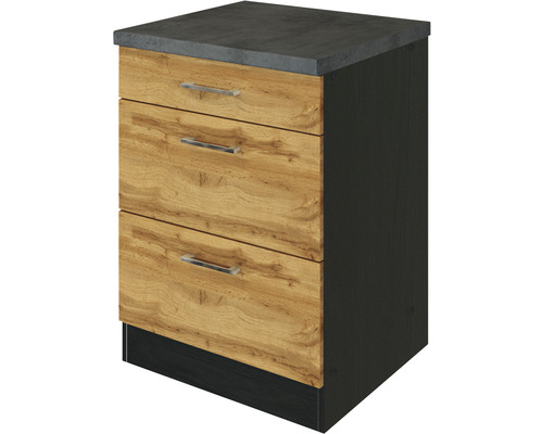Held Furniture Sorrento Ladekast BxDxH 50x60x86 cm Licht Eiken Mat Gedemonteerd