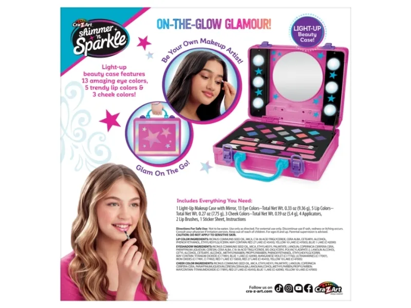 SHIMMER N SPARKLE LIGHT UP BEAUTY CASE