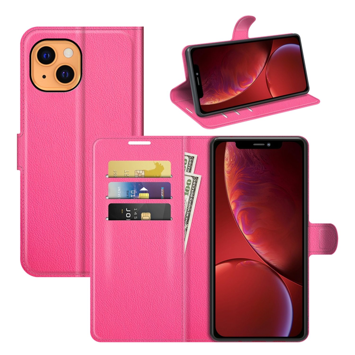 Hülle Handy Schutz für Apple IPhone 13 Case Cover Tasche Etuis Bumper Rosa Neu