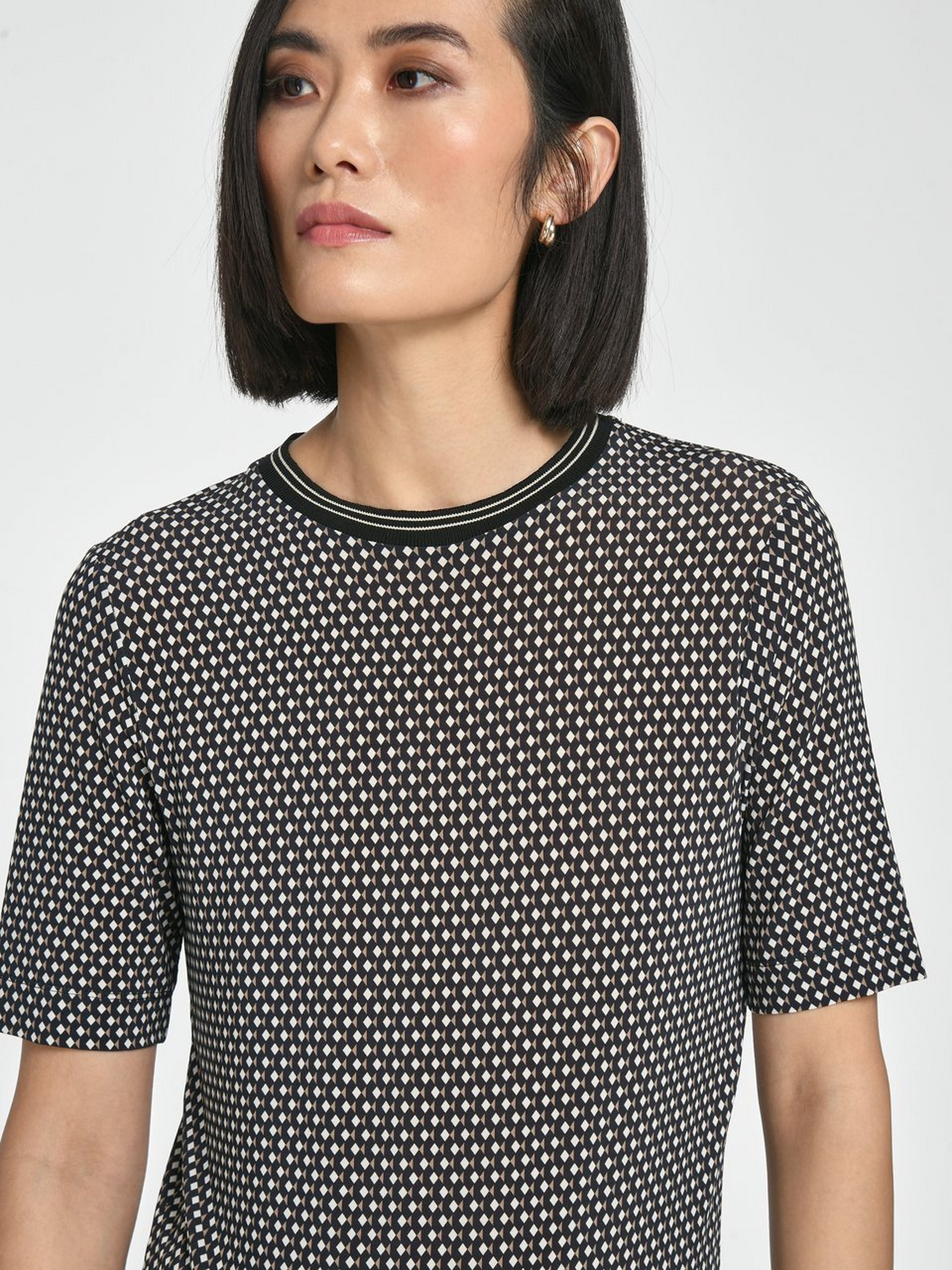 Rundhals-Shirt mit 1/2-Arm