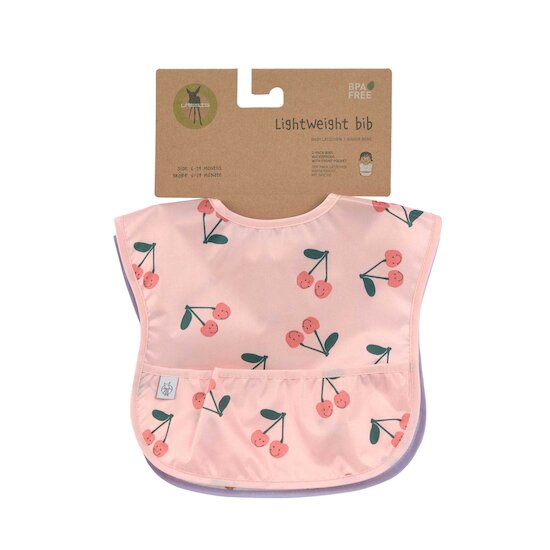 Happy Fruits Lot de 2 bavoirs avec poche   Cerise        6-24 mois   de               Lässig