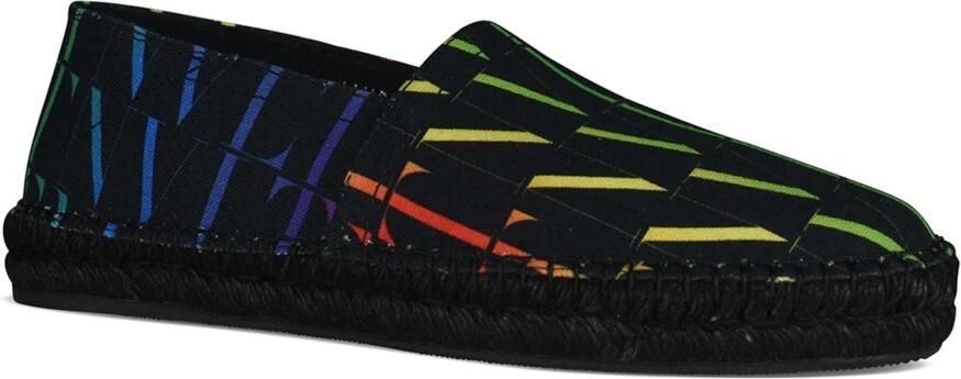 Valentino Garavani Multicolor Vlnt Slip-On Espadrillas Black
