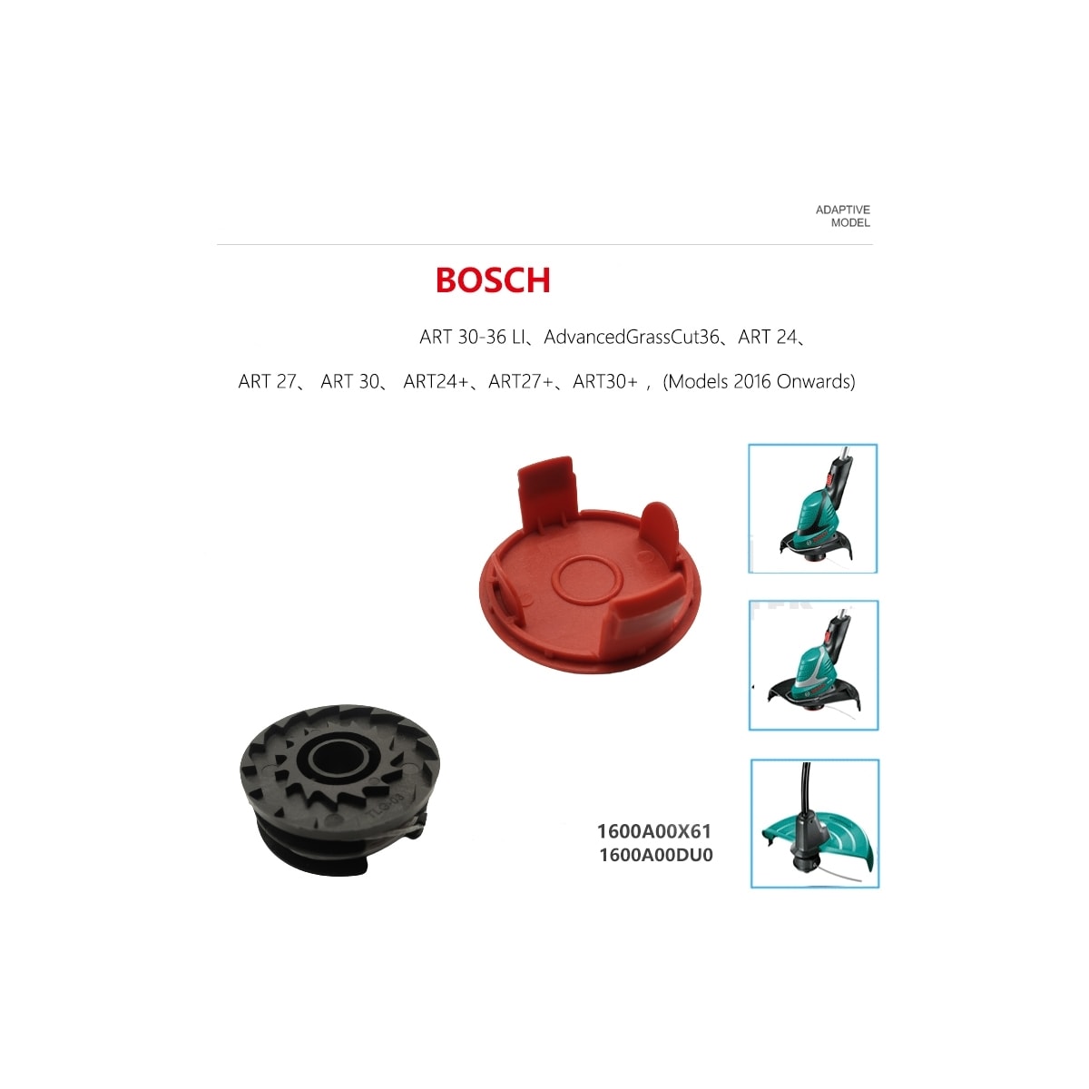 Trådsnelle med trimmersnor for Bosch gresstrimmer