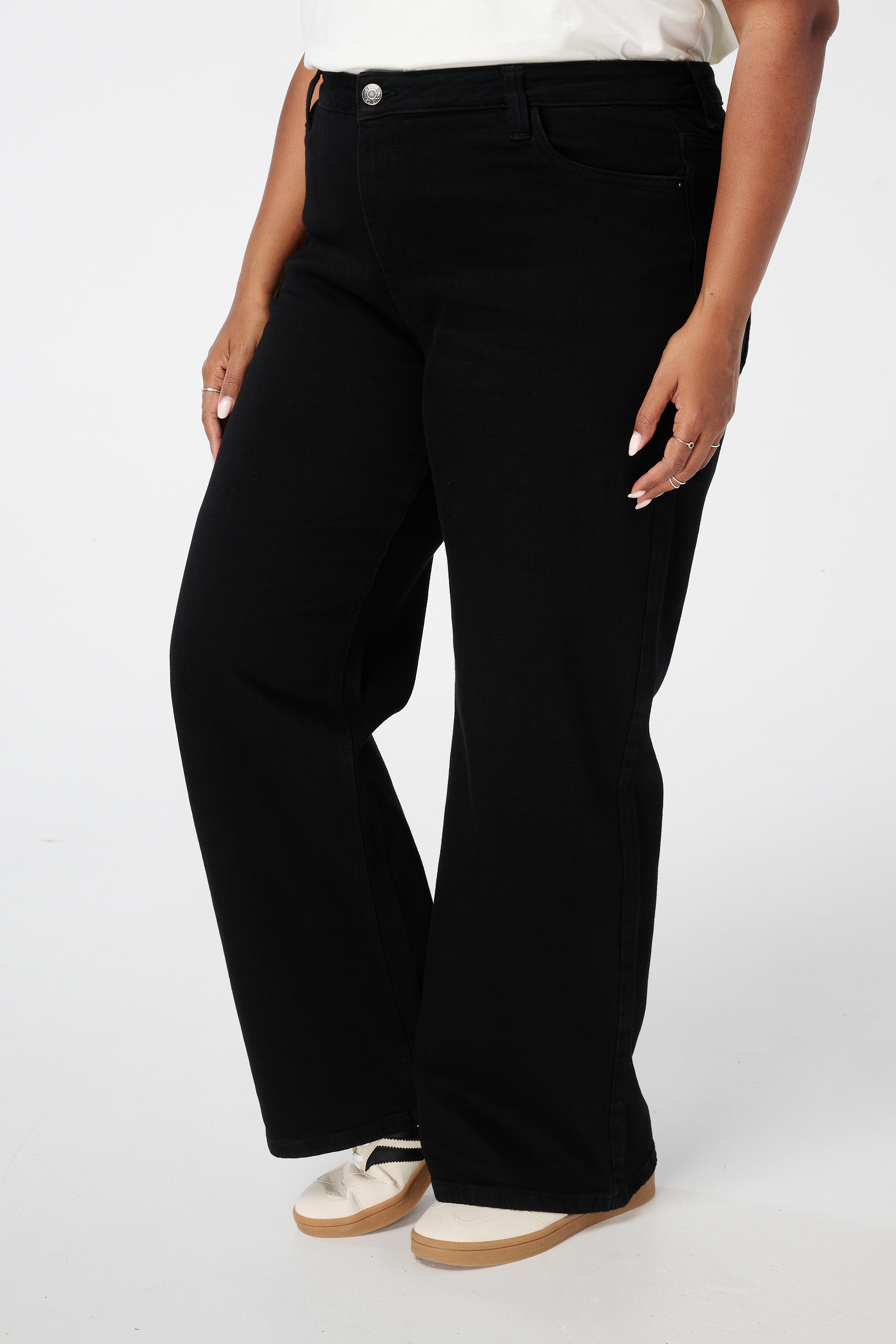 Wide leg jeans IVY Zwart