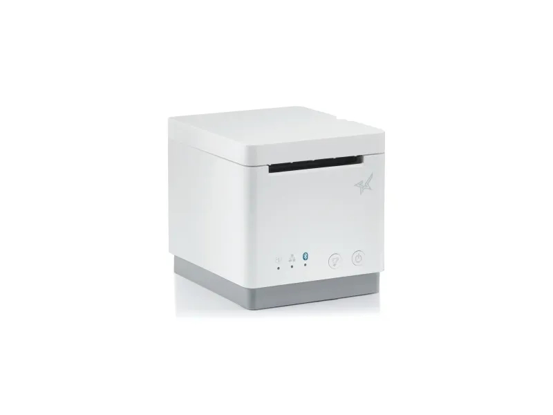 Star mC-Print2 MCP21 LB WT E U - Kvitteringsprinter - direkte termisk - Rulle (5,8 cm) - 203 dpi - op til 100 mm/sek. - USB, LAN, Bluetooth, USB vært, Lightning - skærer - hvid