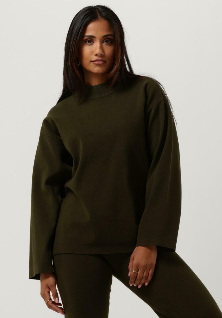 ANOTHER LABEL donkergroene another label trui luktar knitted pull l/s
