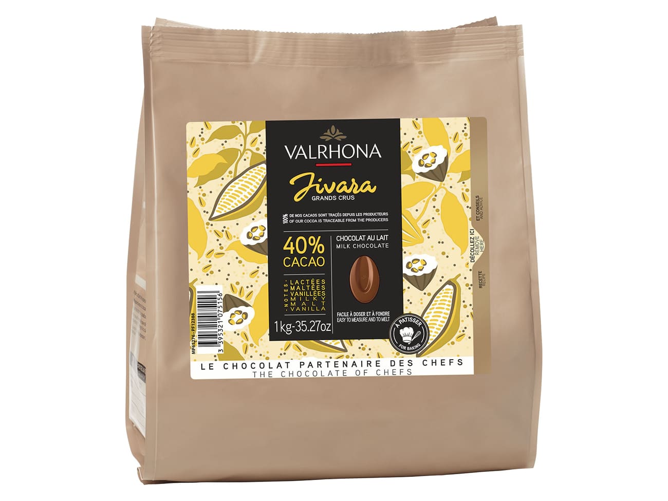 Chocolat au lait Jivara 40% - 1 kg - Valrhona