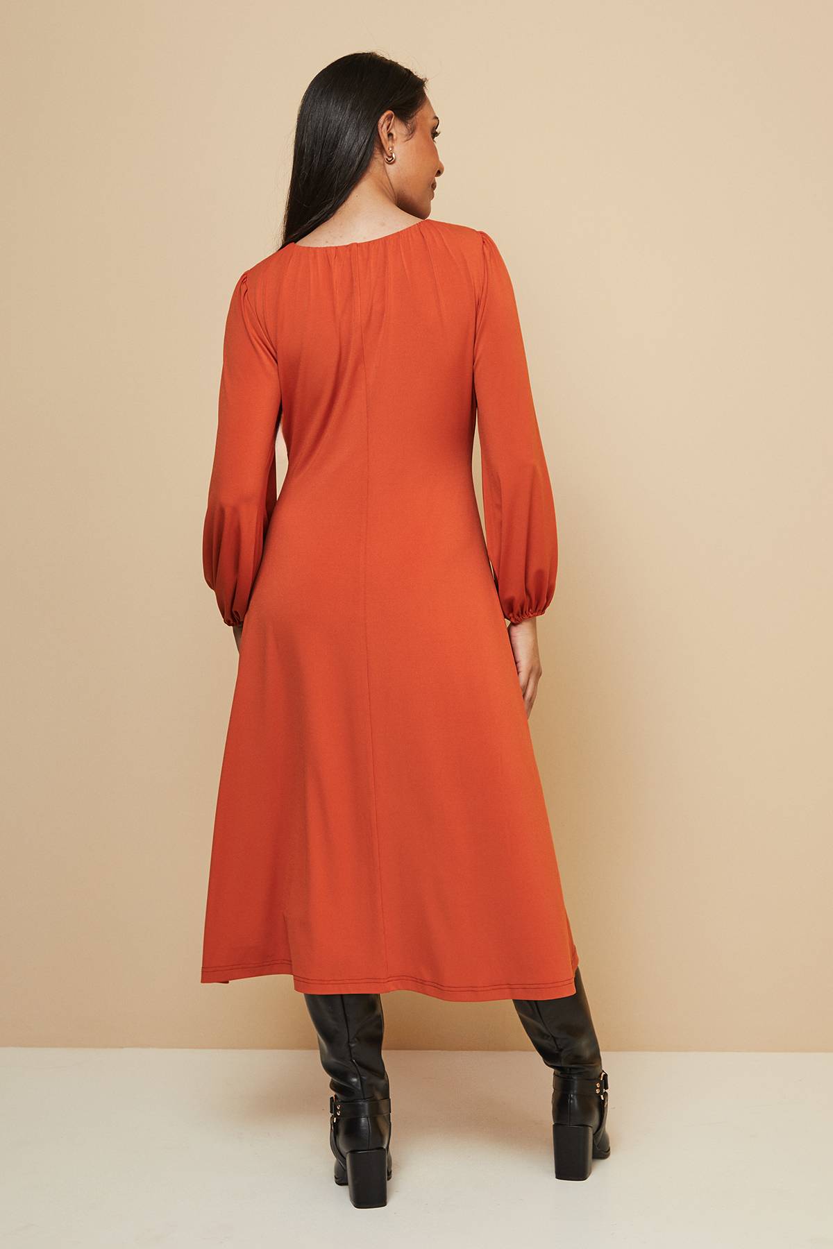 Wallis Robe Jersey Petite à Fronces Devant